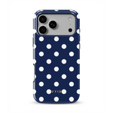 Classic Polka Dots, Old Money Blue - Tough MagSafe iPhone Case