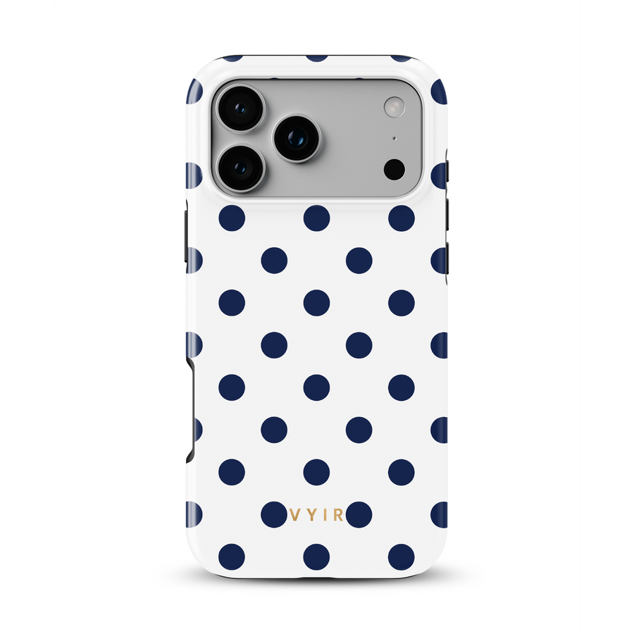 Classic Polka Dots, Sailor Blue - Tough MagSafe iPhone Case