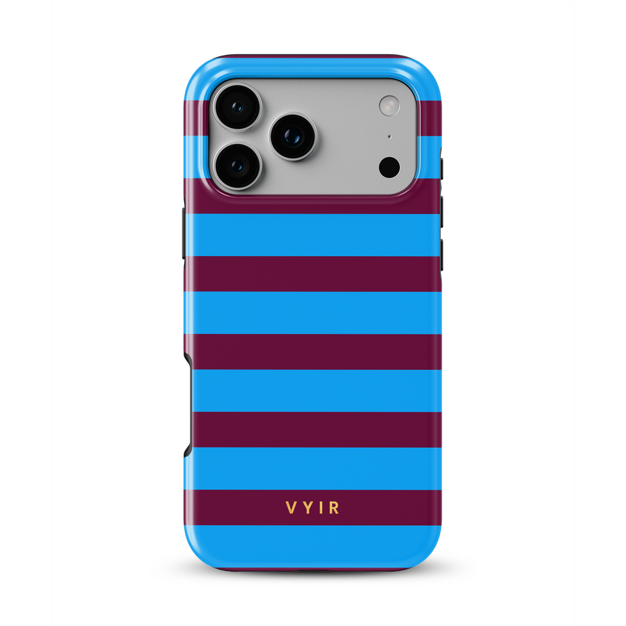 Horizontal Stripes, Track Blue -  Tough Phone Case