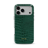 Croc Leather Print Jade - Tough MagSafe iPhone Case