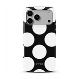Large Polka Dots, Black Sparkle - Tough MagSafe iPhone Case