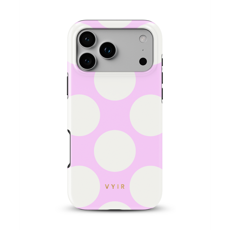 Large Polka Dots, Vanilla Pink - Tough MagSafe iPhone Case