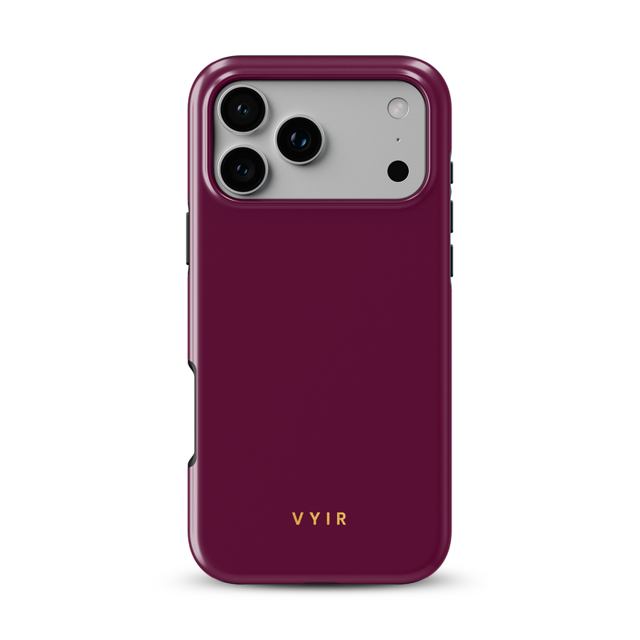 VYIR Signature Solid Colors, Burgundy - Tough MagSafe iPhone Case