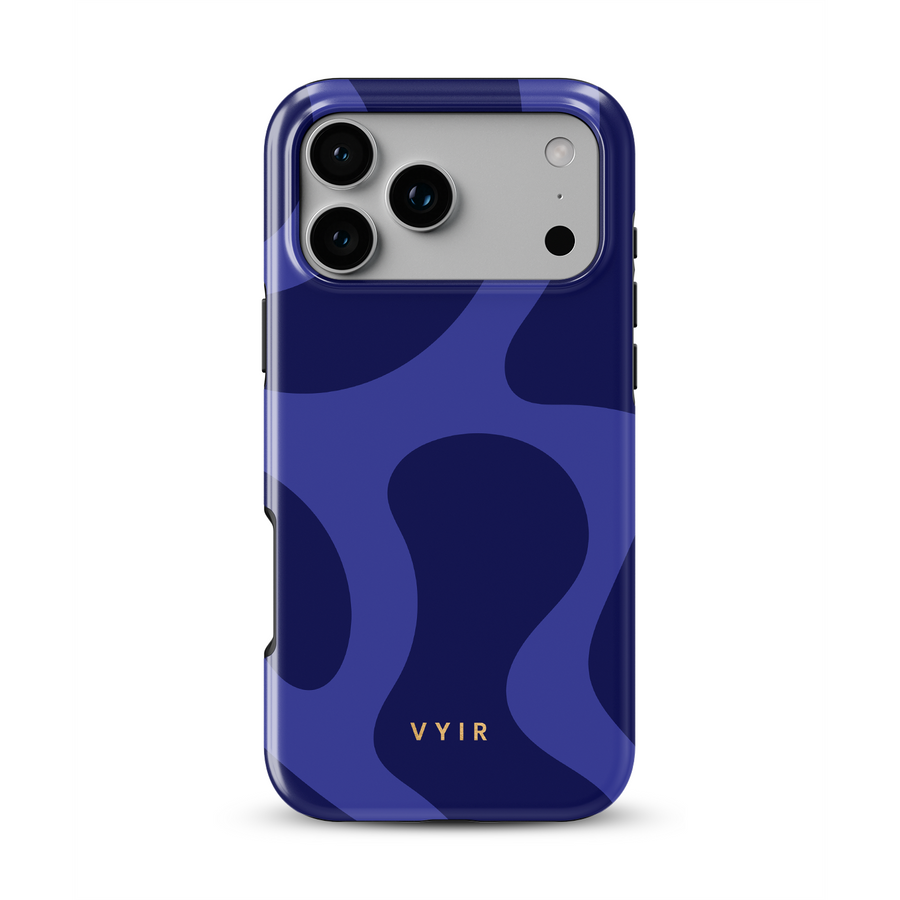 Swirl Lines, Navy Blue - Tough MagSafe iPhone Case