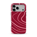 Swirl Lines, Pink & Red - Tough MagSafe iPhone Case