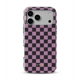 Tiny Checker, Plum - Tough MagSafe iPhone Case