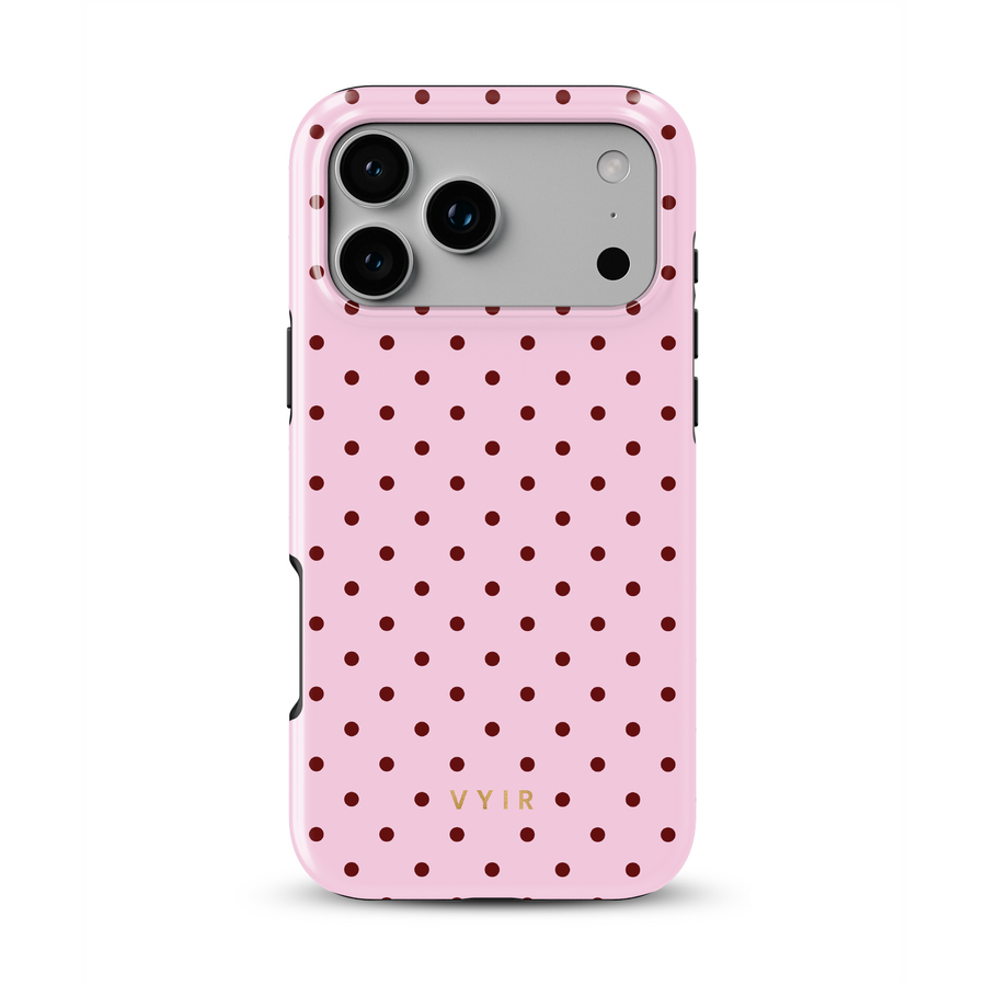 Tiny Polka Dots, Candy Pink - Tough MagSafe iPhone Case