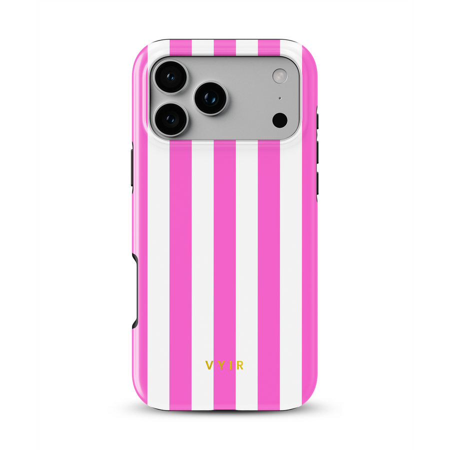 Vertical Stripes, Fashion Pink - Tough MagSafe iPhone Case