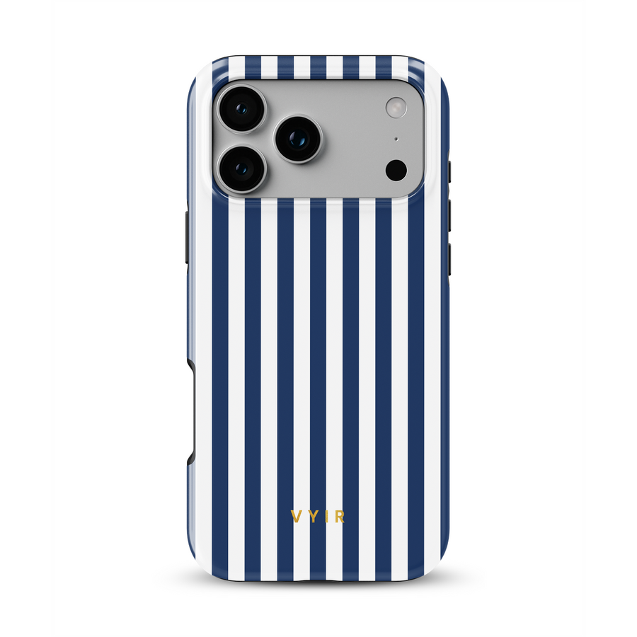 Vertical Stripes, Old Money Blue - Tough MagSafe iPhone Case