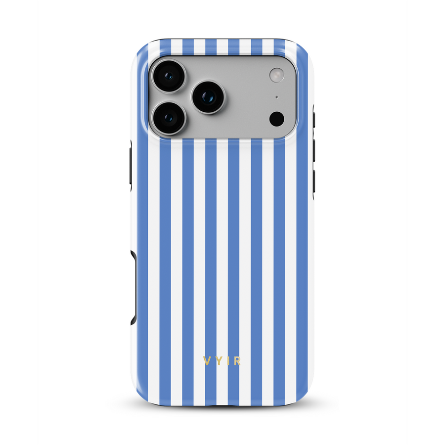 Vertical Stripes, Parisian Blue - Tough MagSafe iPhone Case