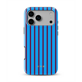 Vertical Stripes, Track Blue - Tough Phone Case