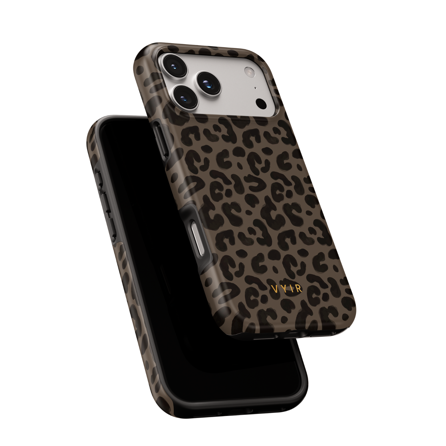 Leopard Elegance Coffee - Shockproof MagSafe iPhone Case - VYIR