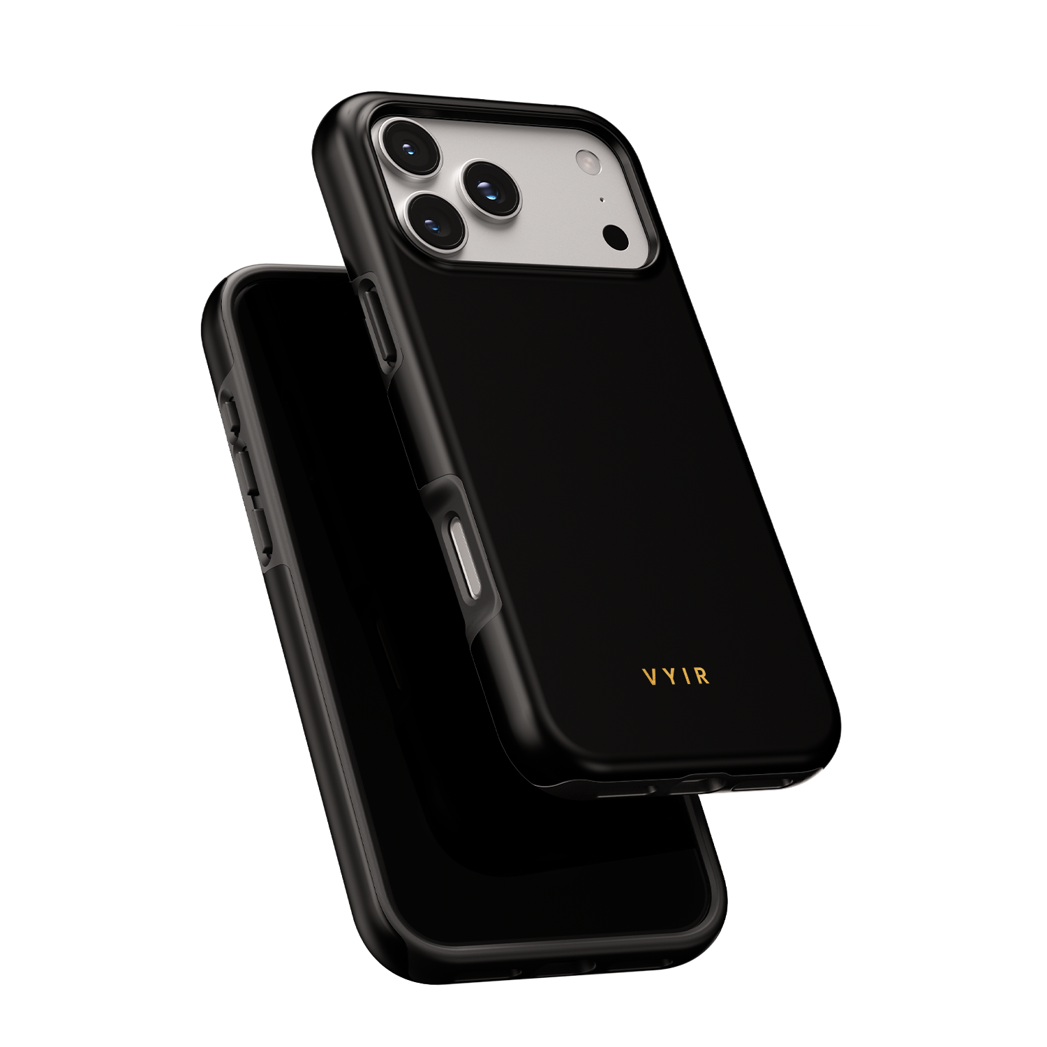 VYIR Signature Solid Colors, Black - Shockproof Phone Case - VYIR