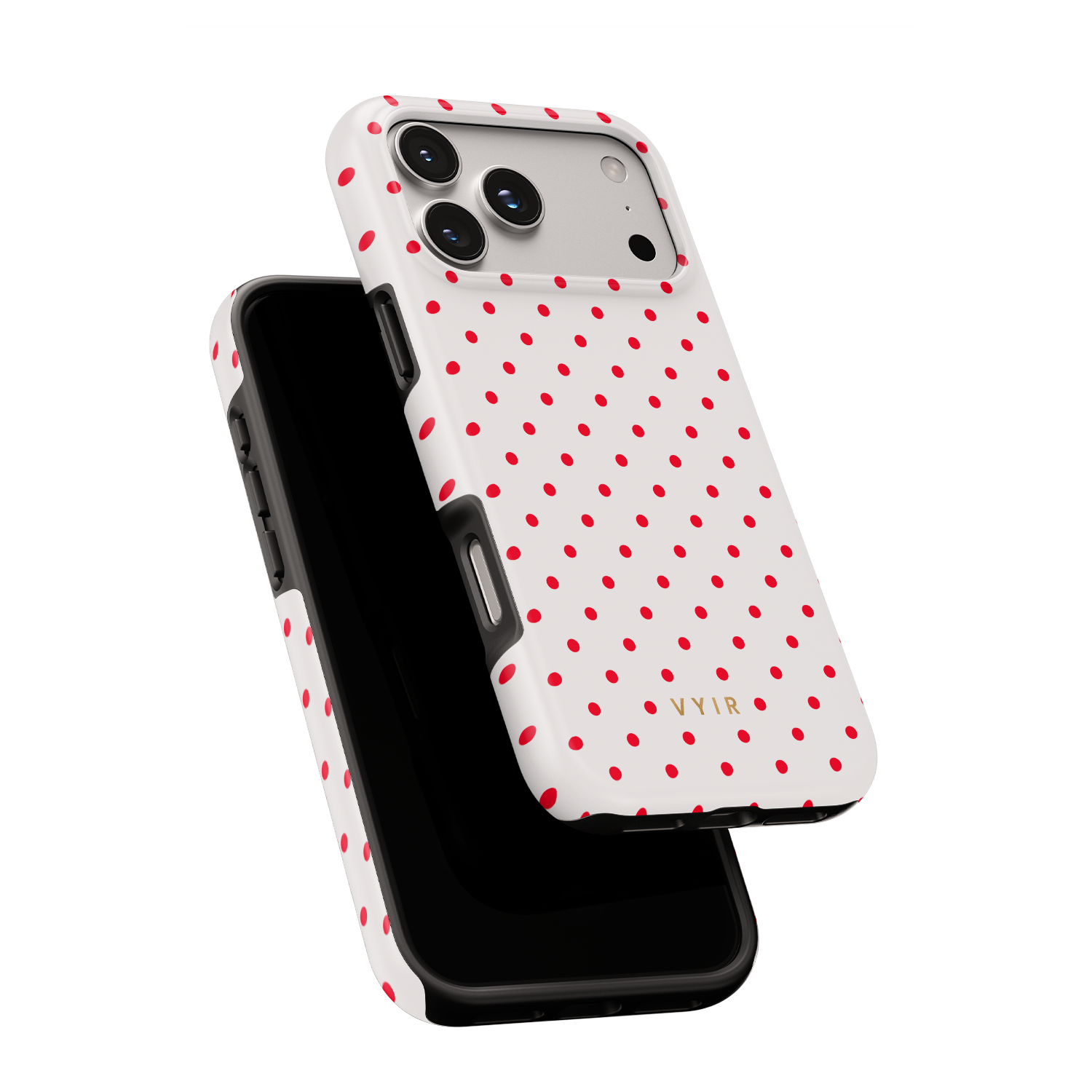 Tiny Polka Dots, Red Spark - Shockproof MagSafe iPhone Case - VYIR