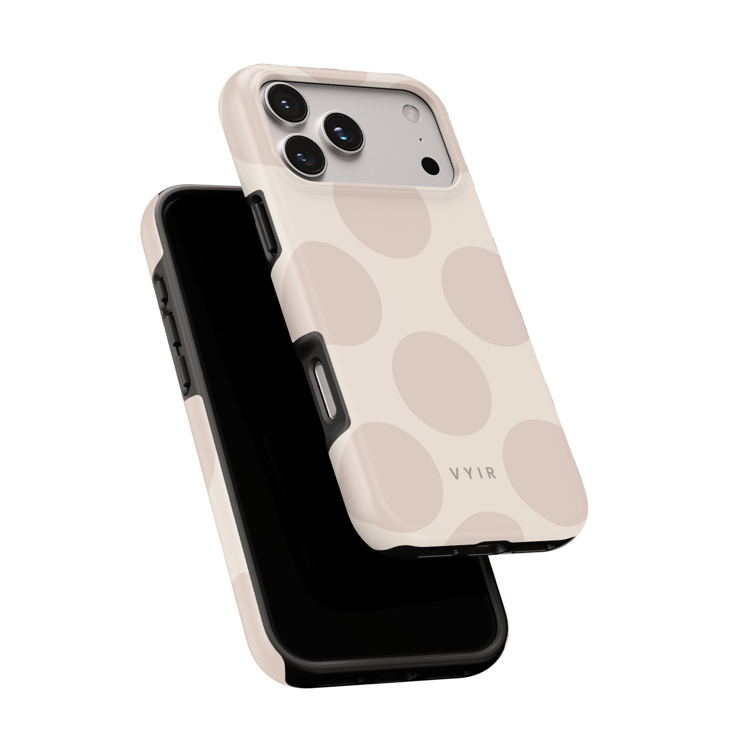 Big Polka Dots, Oatmilk - Shockproof iPhone Case - VYIR