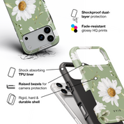 Sage Daisy Garden - Shockproof Phone Case - VYIR