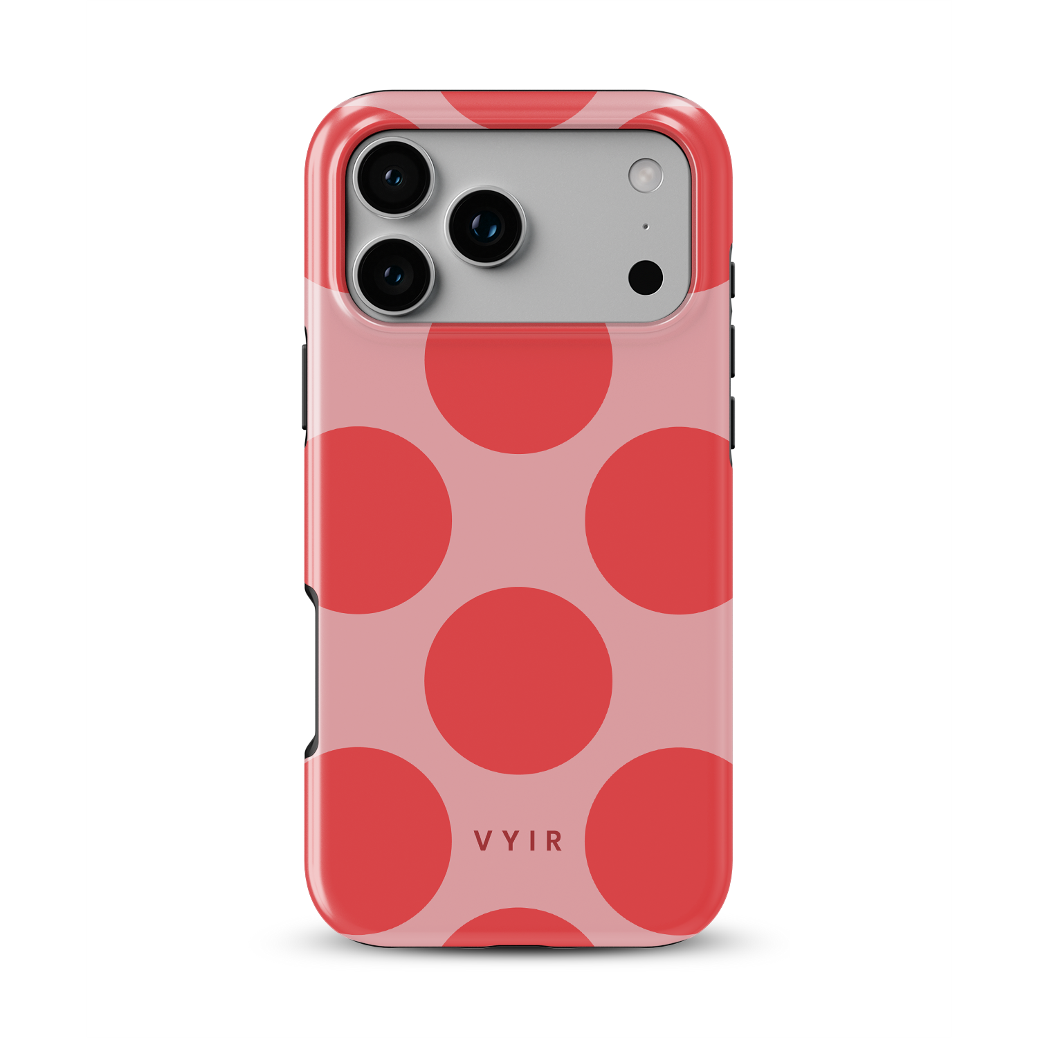 Big Polka Dots, Cherry Blush - Shockproof iPhone Case - VYIR