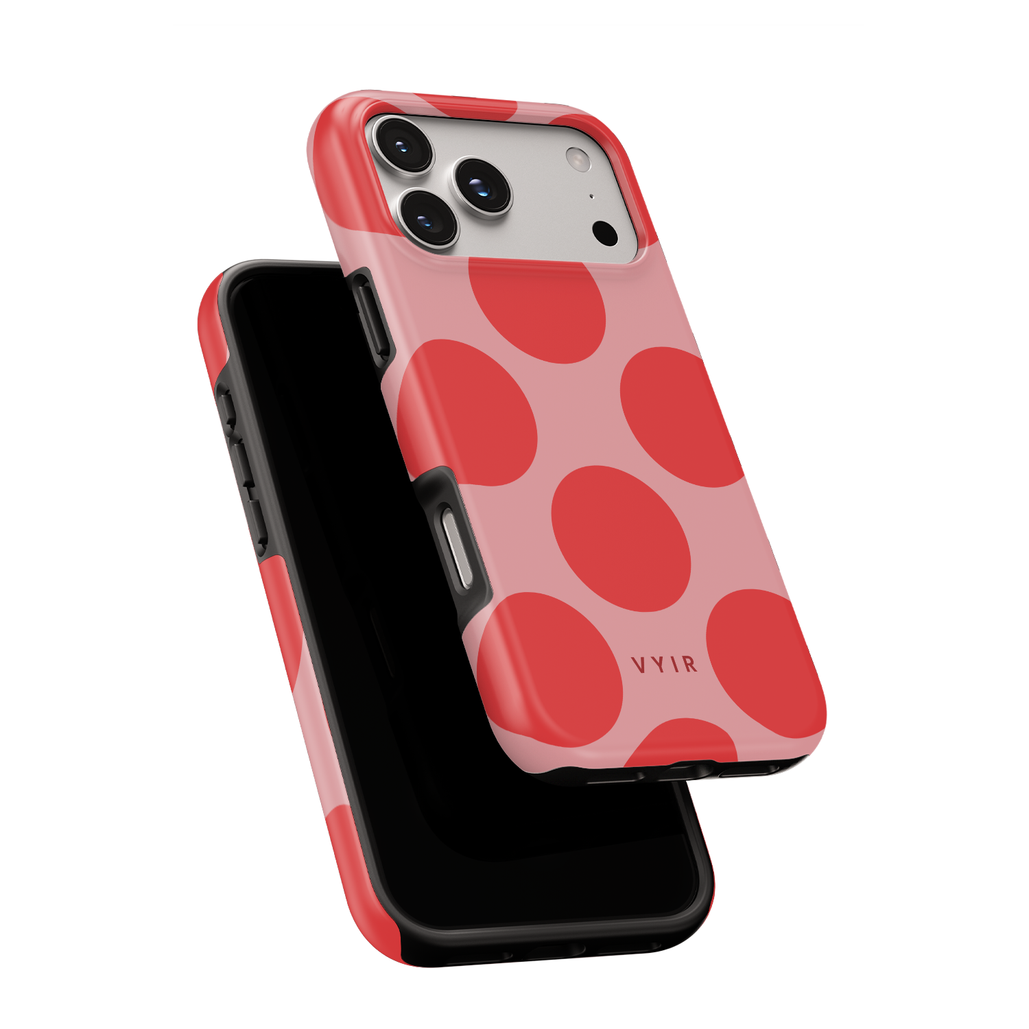 Big Polka Dots, Cherry Blush - Shockproof iPhone Case - VYIR