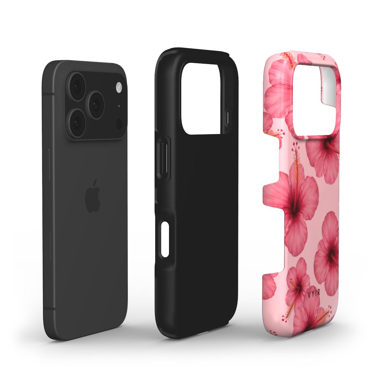 Blush Hibiscus - Shockproof Phone Case - VYIR