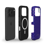 Tiny Polka Dots, Midnight Pink - Shockproof MagSafe iPhone Case - VYIR