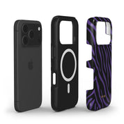 Zebra Luxe, Violet - Shockproof MagSafe iPhone Case - VYIR