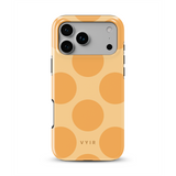 Big Polka Dots, Mango - Tough iPhone Case