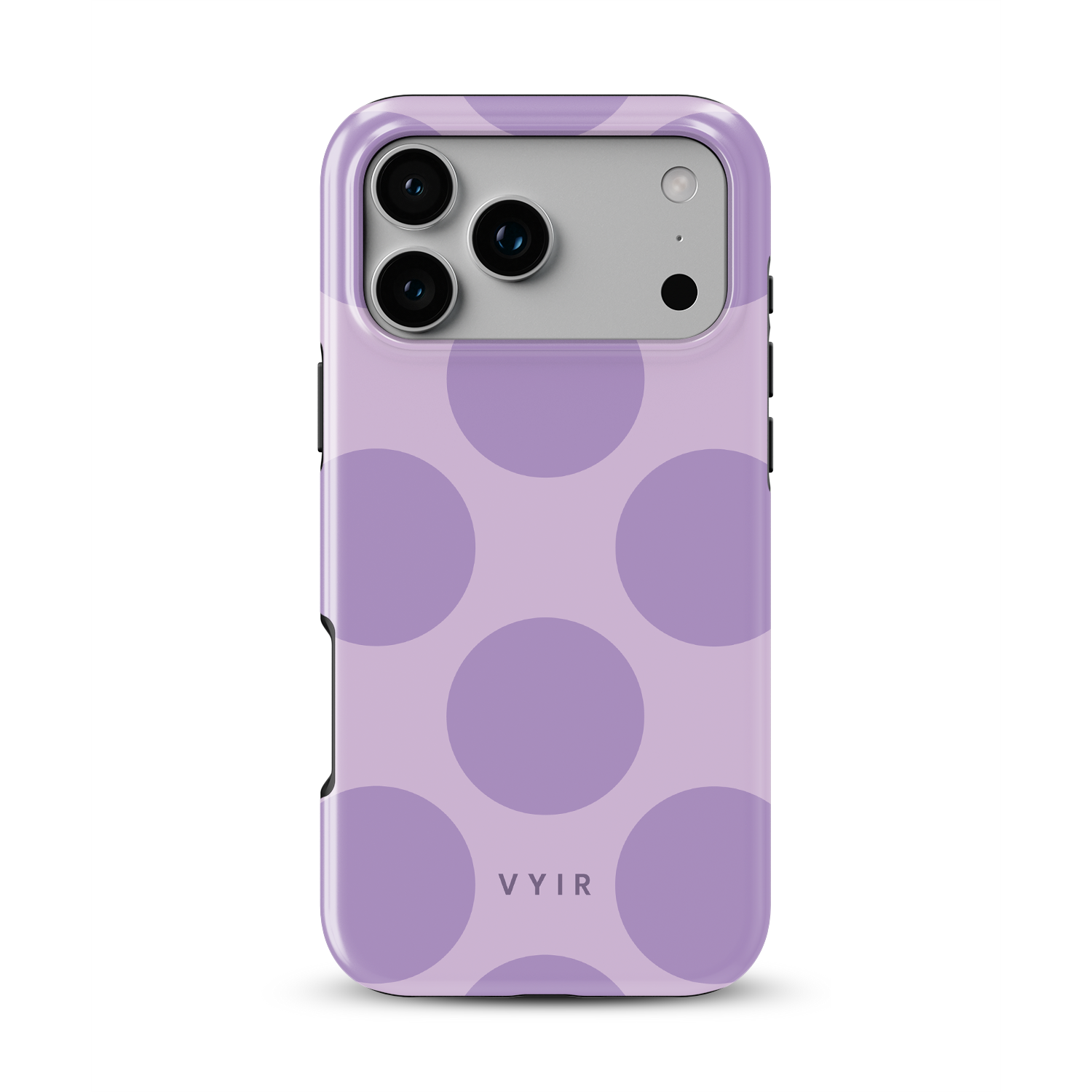 Big Polka Dots, Lilac - Shockproof MagSafe iPhone Case - VYIR