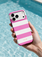 Horizontal Stripes, Fashion Pink - Tough Phone Case