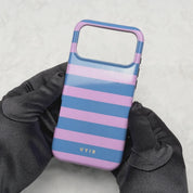 Horizontal Stripes, Periwinkle Dream - Tough Phone Case