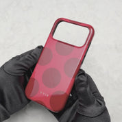 Large Polka Dots, Crimson Red - Tough Phone Case